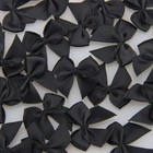 7rainbows 50pcs Boutique Mini Black Satin Ribbon Bows Flowers 1 2  