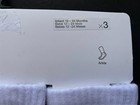 Nwt Infant 12 - 24 Months Nike Socks With Gripper Bottoms - 6 White Black Logos
