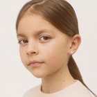 925 Sterling Silver Enamel Daisy Screw Back Earrings For Toddler Girls Flower