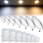 9w 12w 15w 18w 24w Led Recessed Ceiling Panel Down Lights Bulb Slim Lamp Fixture