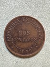 1879 Chile 2 Dos Centavos Coin Km147a