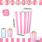 20 Pcs Pink Popcorn Boxes Mini Bags For Party Small Small 