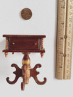 Vintage Dollhouse Miniature End Table W  Sewing Access  By Mell Prescott  1970s