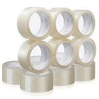 12 Rolls Clear Box Sealing Packing Tape Shipping - 2 Mil 2  X 55 Yards  165  