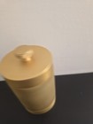 Restoration Hardware Lambeth Knurled Large Canister Lacquered Burnished Brass