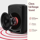 Pyle Portable Bluetooth Pa Speaker System - Indoor Outdoor Karaoke 0  Black