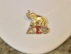 Delta Sigma Theta Dst Elephant Rhinestone Crystal Brooch