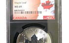 2023 Canada Maple Leaf  1 Oz  Fine Silver Bullion Coin 9999 Mapel Label Ms69 Ngc