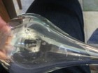 Glass Stopper-original- Crystal Teardrop 9-3 4  Inches Interior Residue Rainbow 