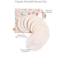 Reusable Nursing Pads Organic Washable Breast Pad Breastfeeding Leaking 10 Pack