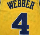 Men s Retro Webber  4 Michigan Basketball Jersey Stitched