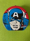 Vtg 1999 Captain America Marvel Comics Tin Metal Box Lunchbox 3d Raised Front