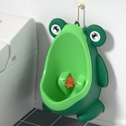 Cute Frog Potty Training Urinal For Boys With Funny Aiming Target - Blackish Gre