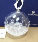 Rare Swarovski 2017 Christmas Ball Candle Inside Round Ornament 5241591 Crystal