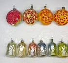 Vintage Glass Christmas Tree Ornament Decoration Flower Soviet Ussr     563