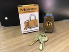 Master Lock Padlock  4  Ka 3262  Brass Body   Shackle  