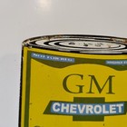 Vintage Gm Chevrolet Motor Oil Can Gmc Porcelain Enamel Metal Sign Size 6  X 6 