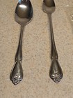 Oneida Stainless Flatware Arbor Rose True Rose Youth   Infant Spoon  Baby Fork 