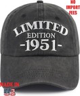 Custom Birthday Hat  Embroidered Washed Hat  50th 60th 70th Birthday Gift