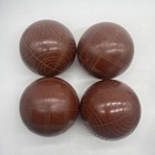Bocce Ball Abercrombie   Fitch Co New York  Set Wood Made In Italy 114 Mm