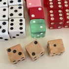 Vintage Dice Assorted Lot Of 34 Mixed Materials Sizes Colors Bone Vegas