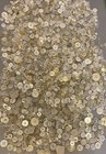 Vintage White Button Huge Lot 2000  Pearly Plastic Mother Of Pearl Mixed 2 75lbs