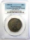 1861-o Csa Obverse Seated Liberty Half Dollar 50c Fs-401 - Pcgs Xf Details  ef  