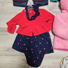 Clothes Lot Girls Sz 3 6 9 Mos 10pc Jeans Vtg Cord Bubble Romper Northface Snozu
