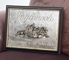 Vintage 1986 Inglenook Winery Wooden Framed Smoked Mirror Bar Sign 19   x15   