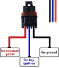 Power Plug Pigtail Connector cord Accessory Plug Compatible Black Blue Red 6pack