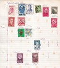 Sa29c Philippines Various Selection Of Used Stamps Hinged On Paper