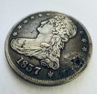 1837 Capped Bust Silver Half Dollar Circulatedcoin Reeded Edge