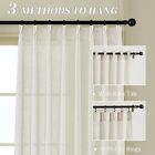  Pinch Pleated Flax Linen Curtains 108 Inches 38 w X 108 l  pack Of 2  Natural