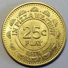 1979 Reno  Nevada Chuck E  Cheese 25c Play Brass Token     Au 130b