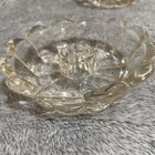 2 Vintage Large  Glass Cigar Clear Cigarette Ashtray 5     Jewelry Holder