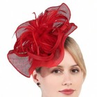 Green 1920s - Style Fascinator Hat With Veil For Women - Tea Party wedding derby