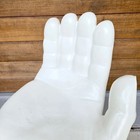 1960s Childs White Molded Plastic Hand Chair