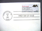 1987 Us Constitution We The People 22kt Gold Golden Replica Cover Fdc Stamp