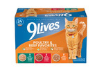 3 Pack 9lives Poultry   Beef Favorites Wet Cat Food Variety Pack  5 5 Oz  Cans