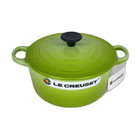 Le Creuset Cocotte Ronde 18cm 7 Inch 2qt Kiwi Green Black Knob Cast Iron