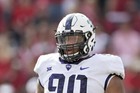 Game Worn Used Nike Tcu Horned Frogs Football Jersey Size 50  90 2018 Blacklock