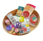 Vintage Wooden Sewing Box Filled With New Sewing Items