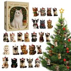 Cat Advent Calendar 2026 24 Day Christmas Countdown 24pc Acrylic Kitten Ornament
