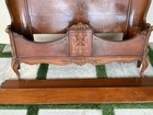 Antique King Louis Head Board  Footboard  Side Rails 80 Yrs Old Freight Ship Ava