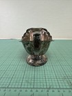 Vintage Silver Plated Gravy Boat Pleated 8  L X 4  H