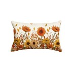  Fall Pumpkin Sunflowers Throw Pillow Cover  12 X 20  X 12   pack Of 1  Orange
