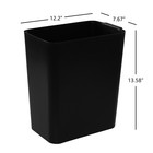 Mayish 4 5 Gallon Plastic Office Wastebasket  Plastic Trash Cans  Black  3 Packs