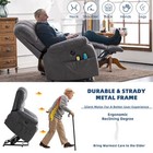 Oversized Electric Power Lift Recliner Chair Wide Recliners For Big Tall Gray