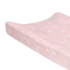 Lambs   Ivy Petals Soft Pink white Floral Outline Baby Changing Pad Cover