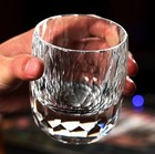 Hand Cut Crystal Whiskey Glass Edo Kiriko Style Luxury Clear Diamond Tumbler Cup